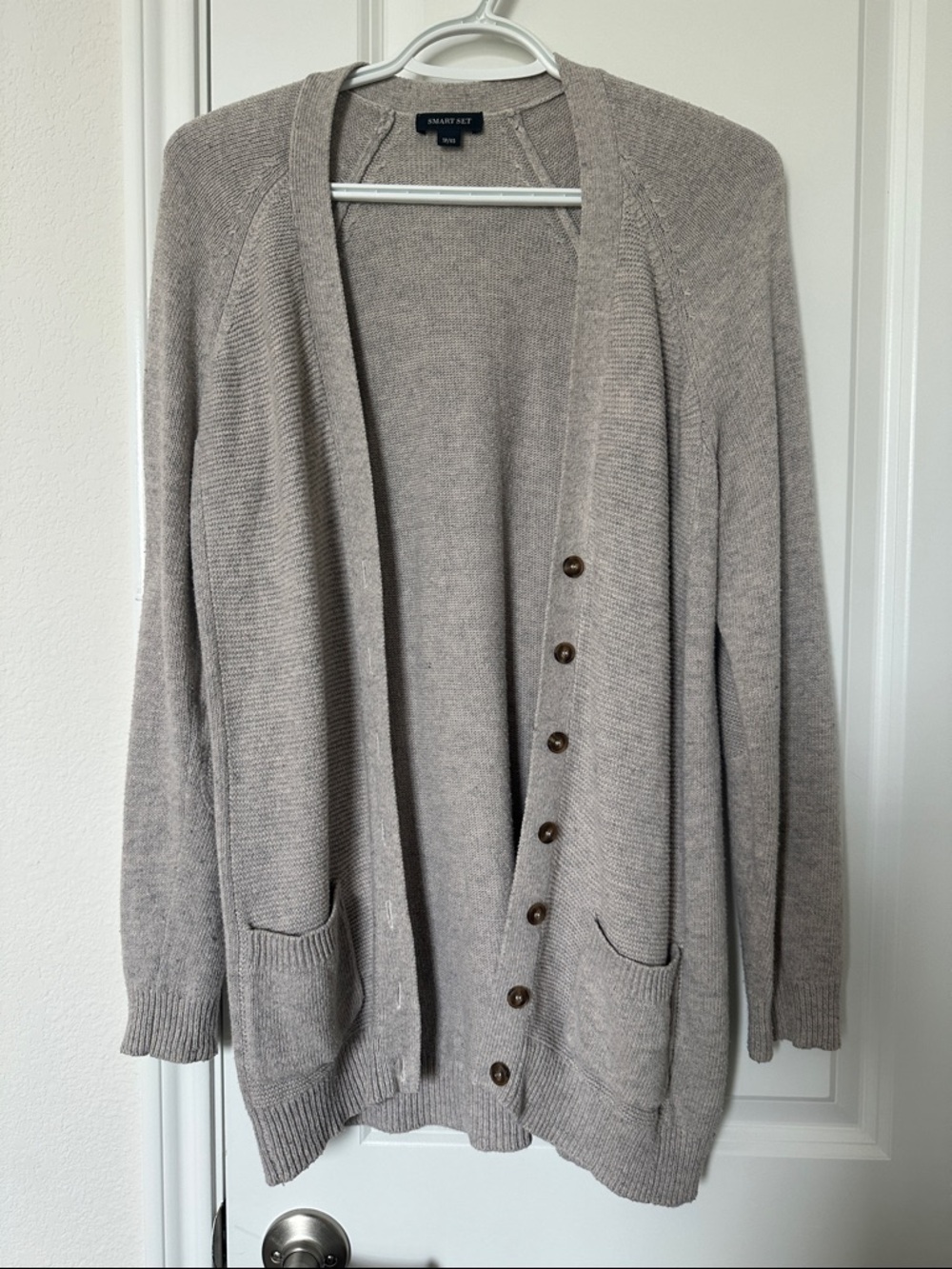 Smart Set Oatmeal Relaxed Fit Cardigan